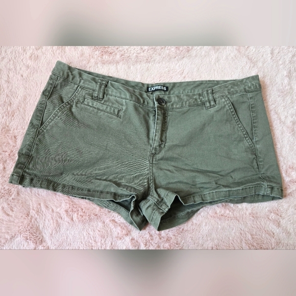 Express Pants - Express Jean Shorts Army Green Olive Womens 10